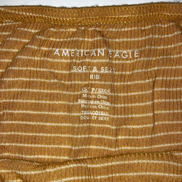 American Eagle Orange/White Crop Top - Picture 2 of 4